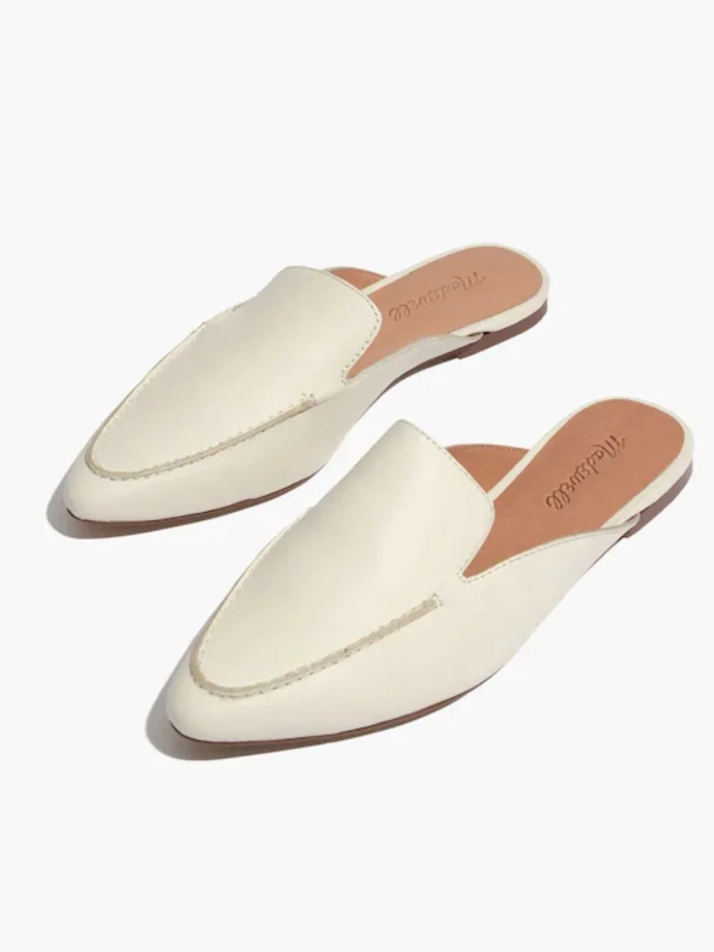 The Frances Skimmer Mule in Leather Ivory Size 7.5 New